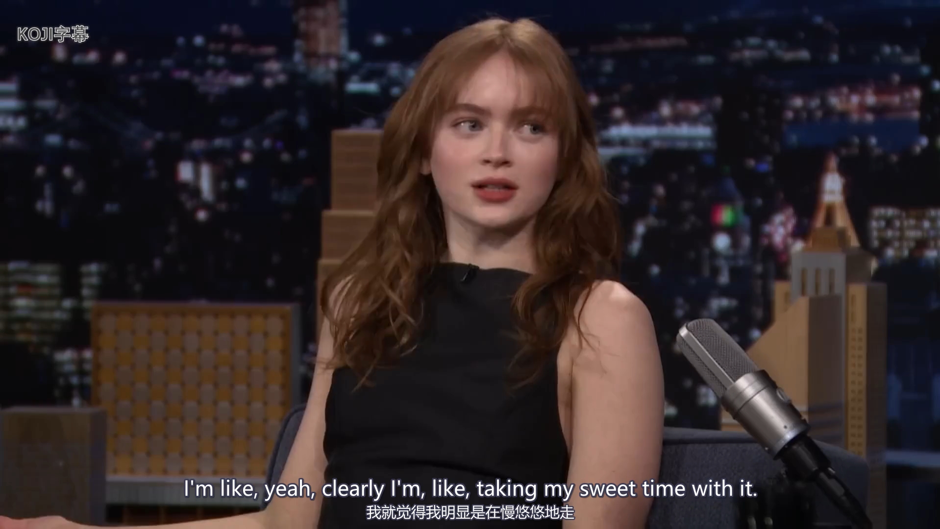 【Sadie Sink】Sadie最新做客肥伦秀【中英数肉】在第5季大结局中Sadie认为小11是死掉了 还对Max的重要情节做出反应 Sadie好美