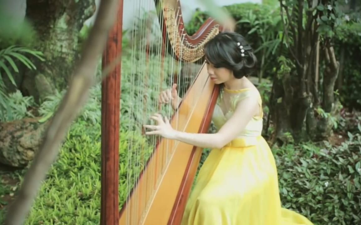 【竖琴】maria pratiwi唯美演奏 神秘园song from a secret garden