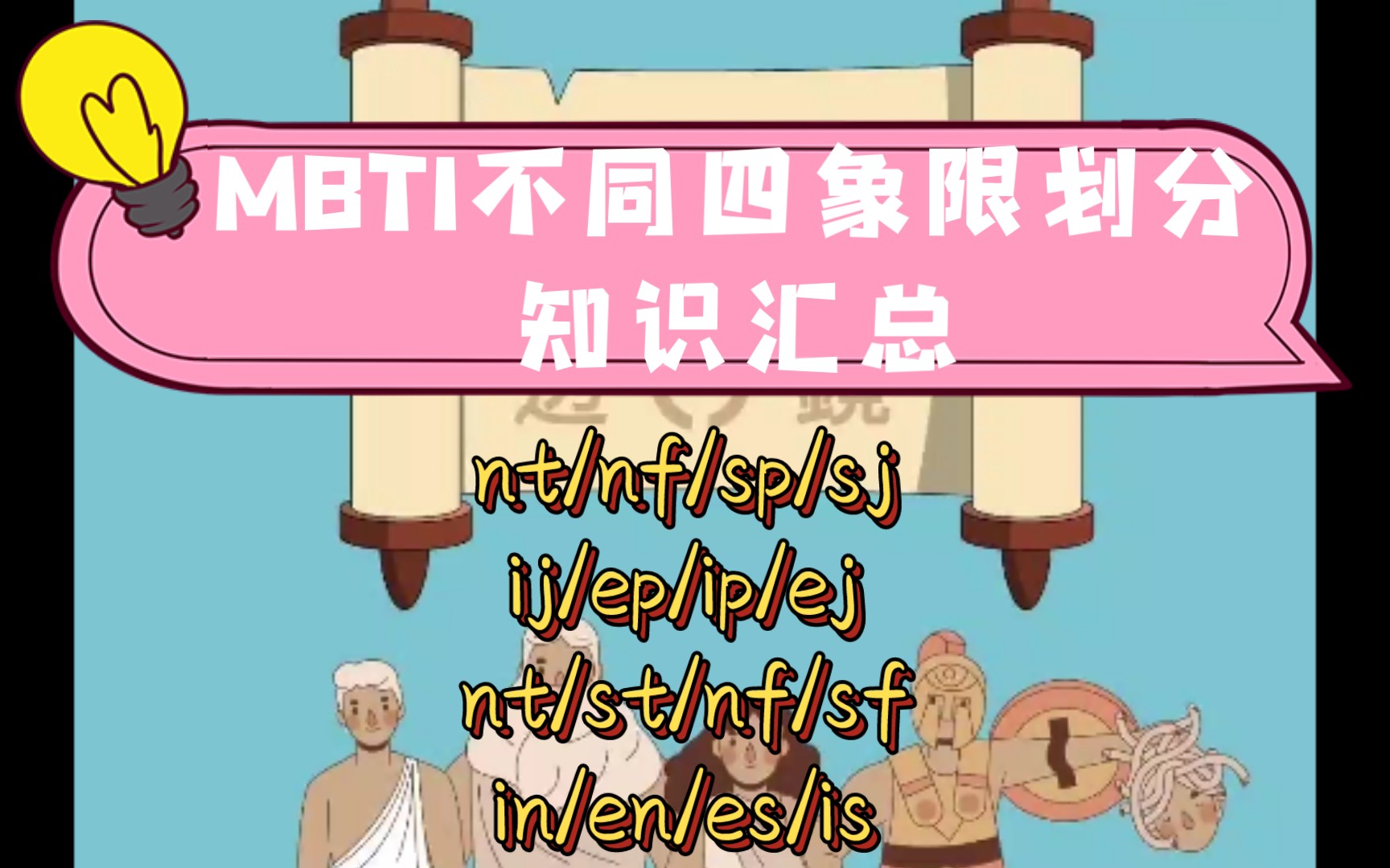 【MBTI搬运】MBTI不同四象限划分汇总 凯尔西气质类型