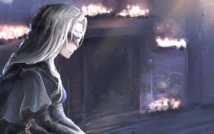 【ps,sai绘画过程】【黑暗之魂】防火女