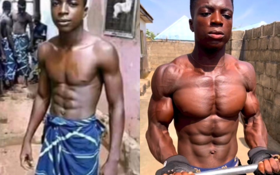 原始健身房 非洲06年健身少年的惊人转变