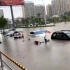 台风海葵致茂名暴雨洪涝，街道成汪洋，轿车随波涛水中漂浮