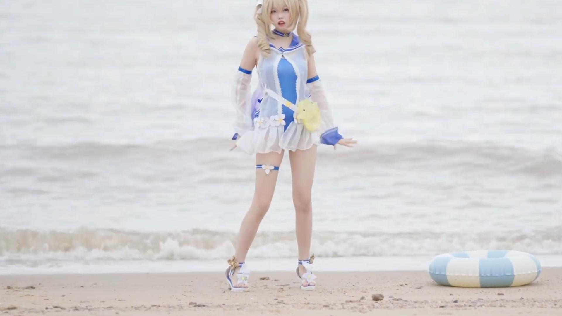 [QCos]Genshin Impact Barbara Cosplay 原神芭芭拉泳裝Cosplay