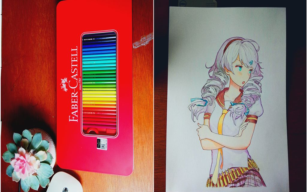 【油性】，【水溶】【彩铅测评】，油性的真的辣鸡吗？你真的选对合适自己的了吗？今天来试试新买的铁盒72色辉柏嘉水溶，对比下马可72色油性。