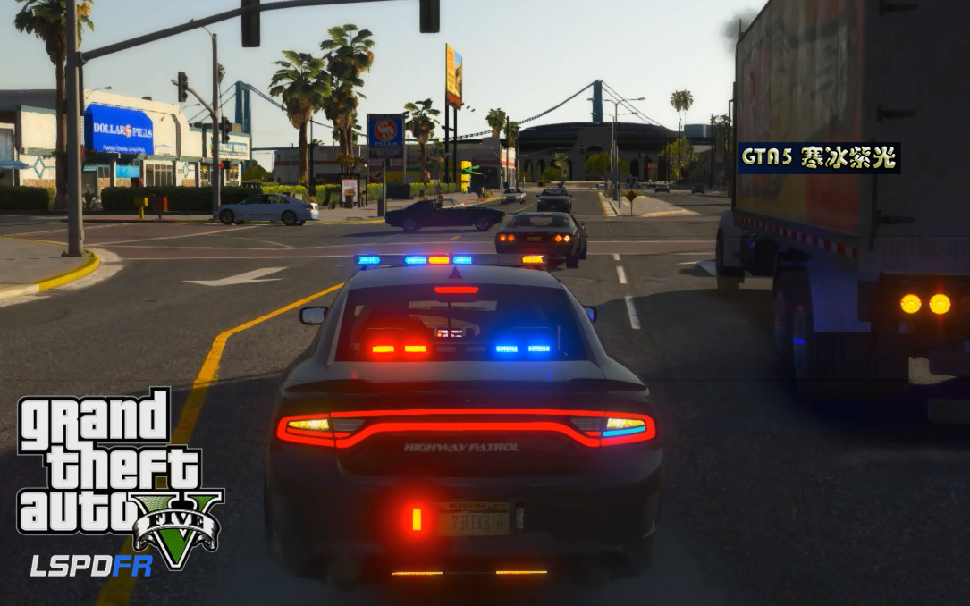 gta5lspdfr洛圣都漂亮女警花日常执法2016道奇dodgechargerhellcat第