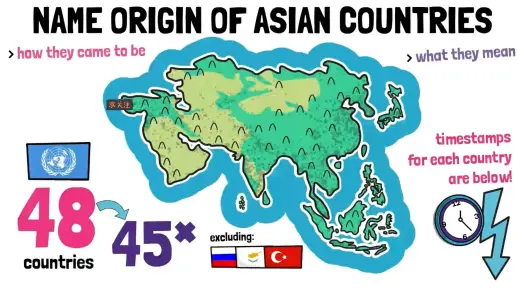 亚洲各国名称释义，由来和历史典故 How Did Each Asian Country Get Its Name