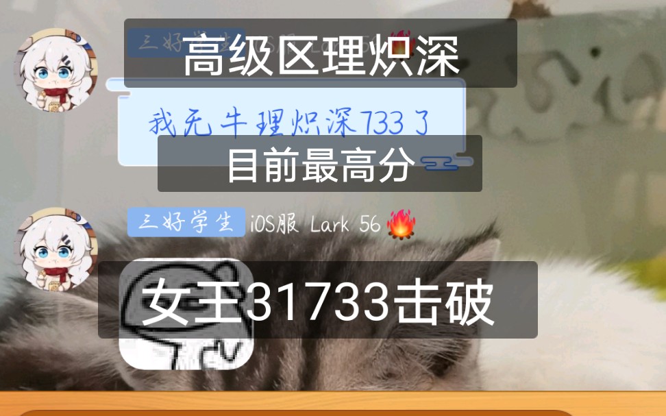 (高级区)代发:理炽深女王目前最高分31733击破(这兔子的人偶还是赤鸢)哔哩哔哩 (゜゜)つロ 干杯~bilibili