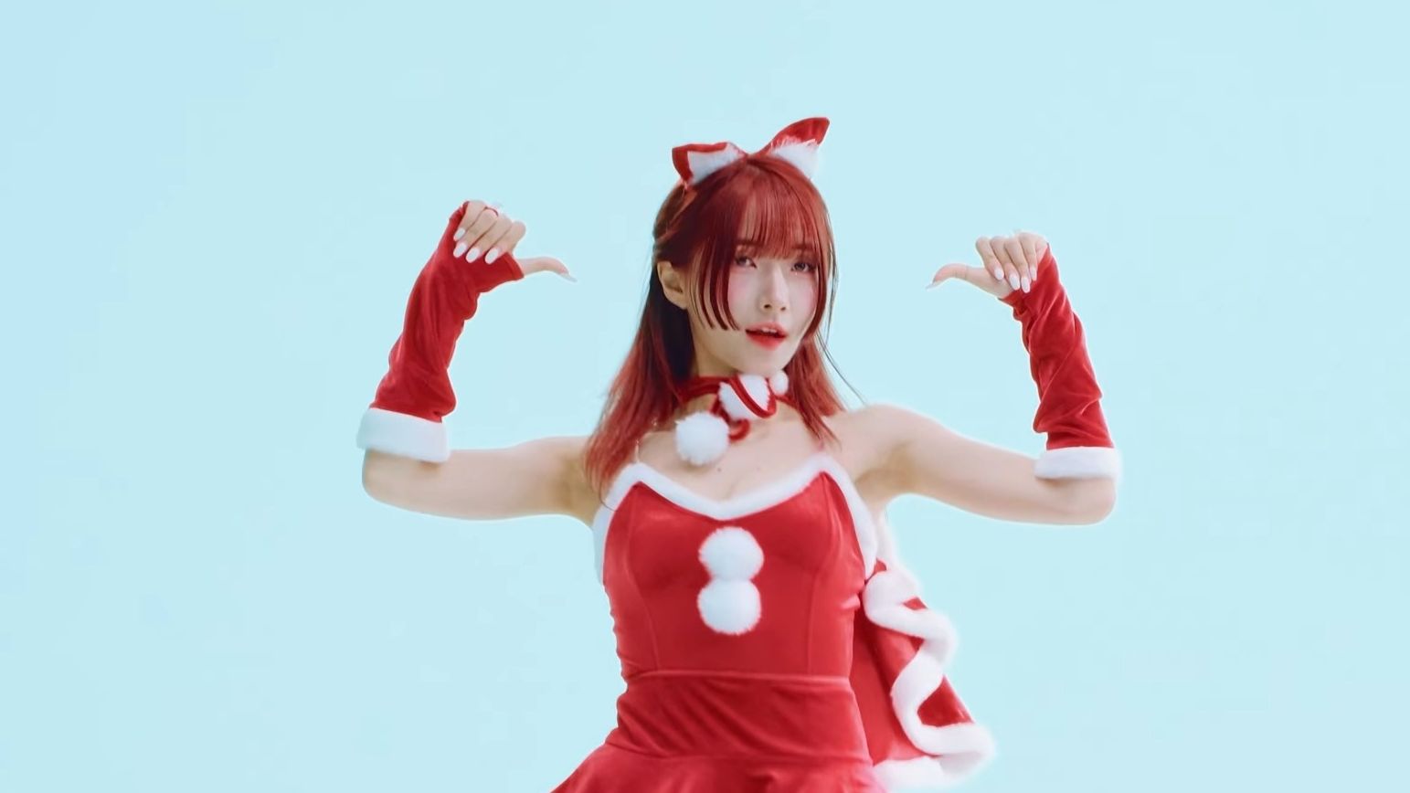 Seo Young HOT PINK Christmas Dress