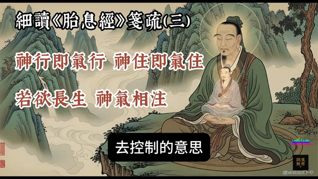 《胎息經》箋疏 (三)：神行即氣行，神住即氣住。若欲長生，神氣相注。