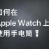 如何在 Apple Watch 上使用手电筒
