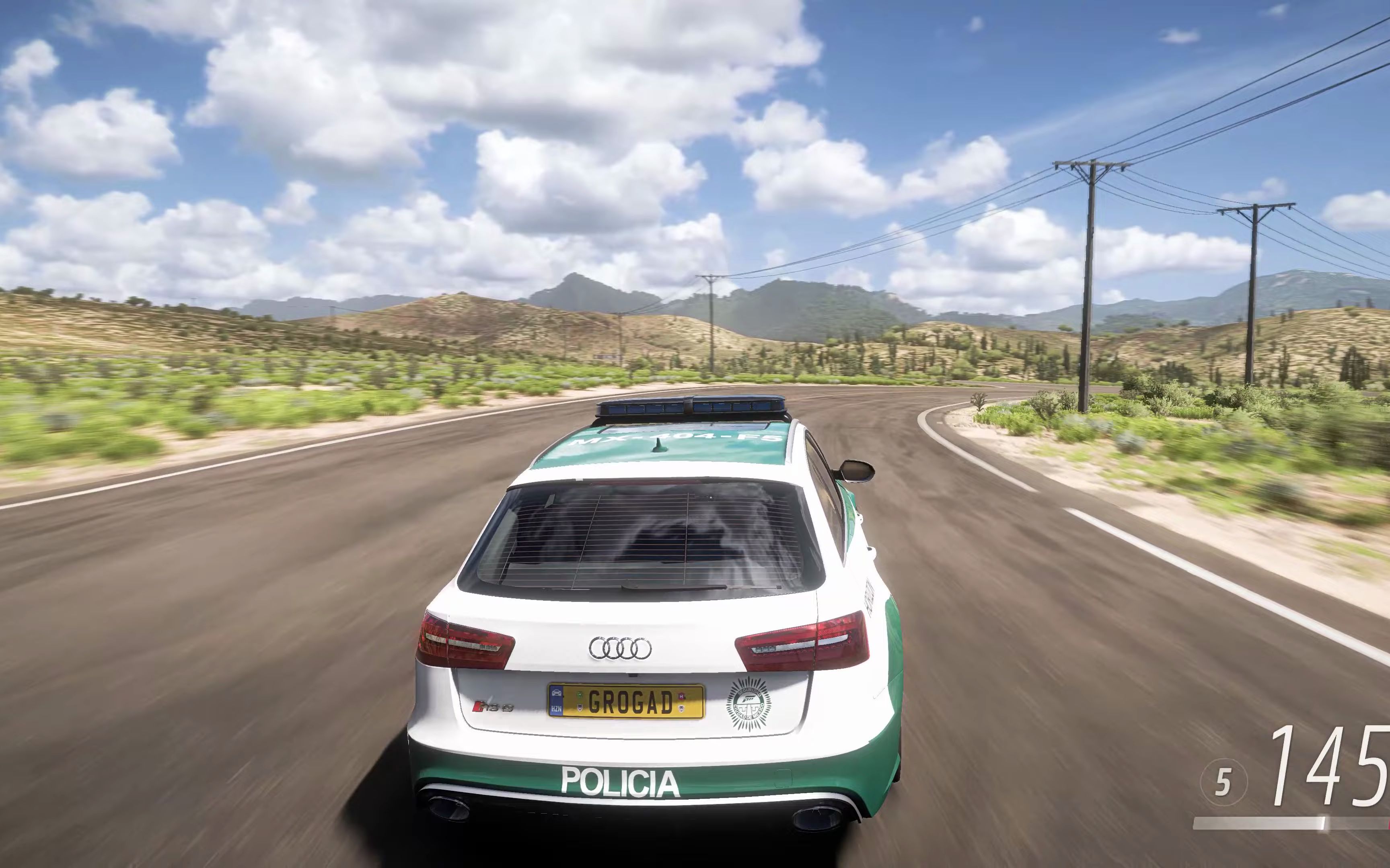 地平线5 audi rs 6 avant police gameplay