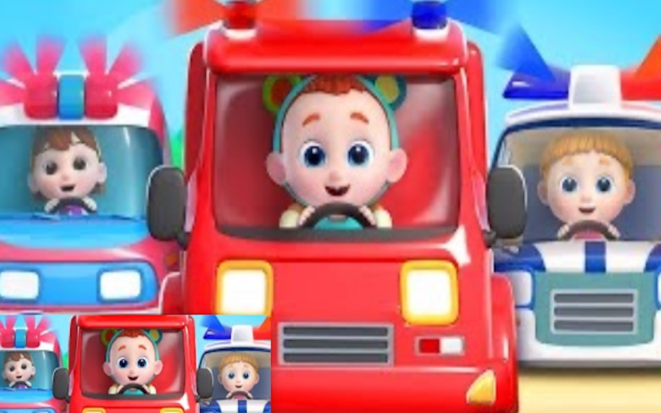 惊喜蛋中的玩具车| 警车、消防车、救护车 | 童谣和儿童歌曲