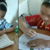 俩孩子写作业不认真,妈妈用胶带封嘴"制服",无奈感叹:办法用尽