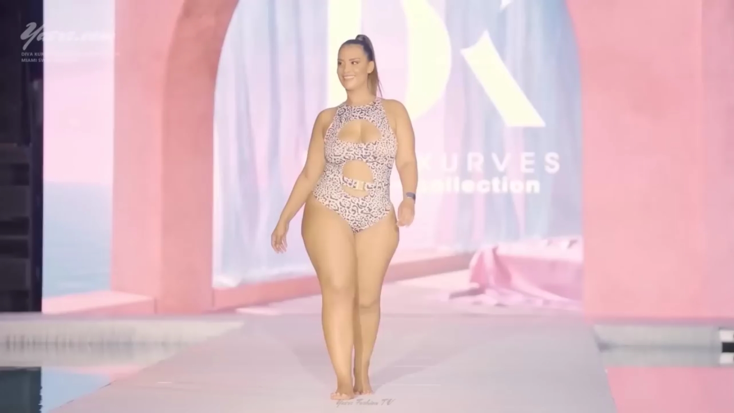Plus Size Beauty (Damn Fat) - Swimwear Fashion Show - Miami Swim Week 2022 | Slow Motion