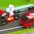 工程车挖掘机动画片 起重机、挖掘机和消防车拯救修理货车