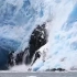 冰山融化倒塌进海的壮观景象