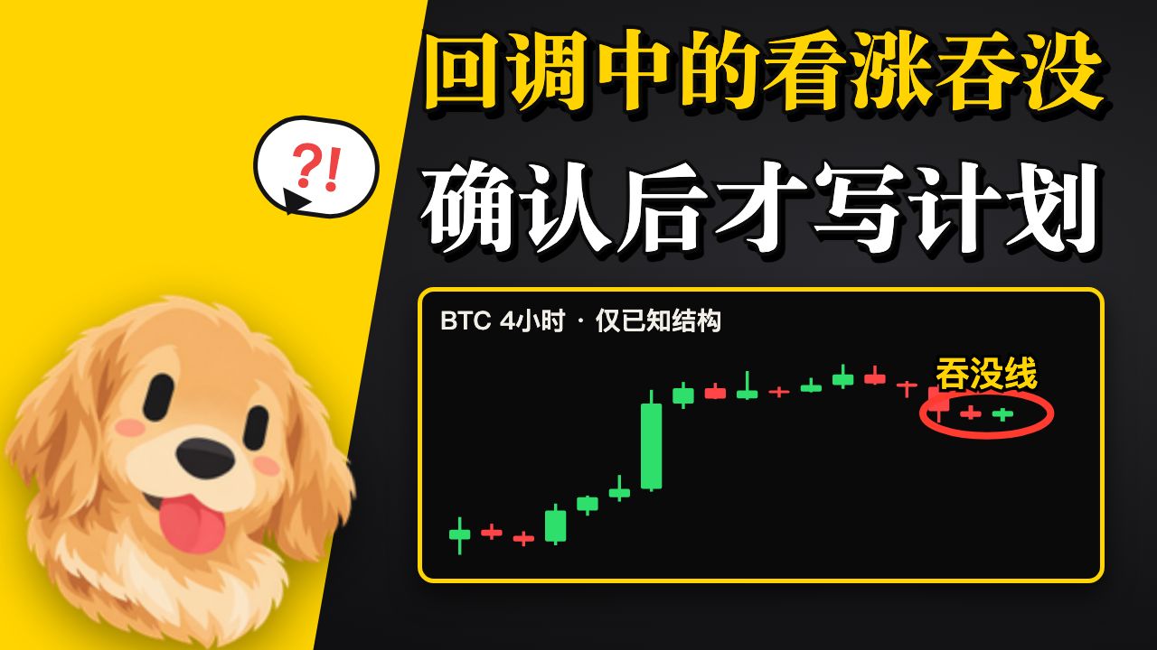 入场教学第22期｜回调中的看涨吞没 确认后才写计划