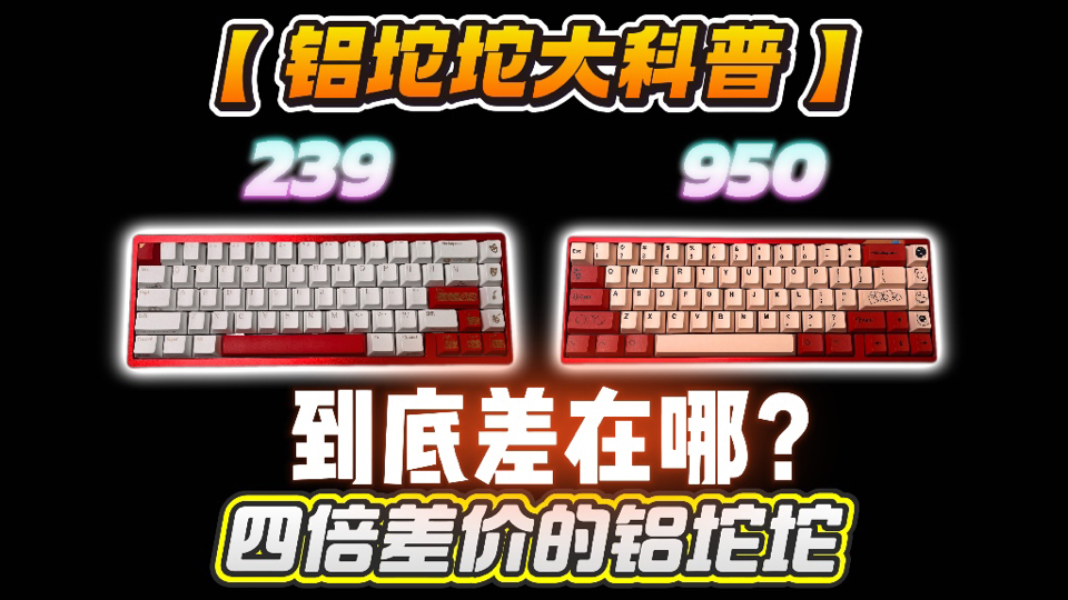 【铝坨坨科普】四倍差价的铝坨坨键盘到底有何不同？贵的一定好吗？那该怎么选？拆解对比评测为你揭晓答案/Luminkey65/Lucky65