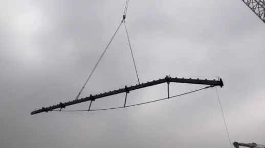 体育馆游泳馆张弦梁结构现场实拍 #张弦梁 #钢结构工程 #钢结构设计 #东吴网架 #钢结构工程一站式服务商