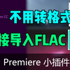 【Pr教程】Flac无损音频直接导入Premiere【插件