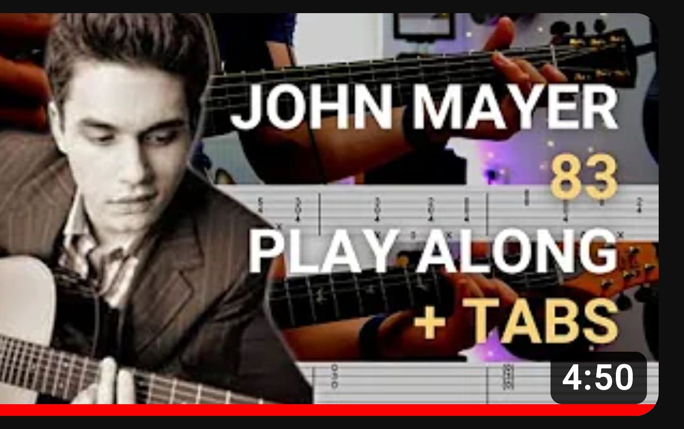 【学囧妹就对】John Mayer - 83 双吉他谱！