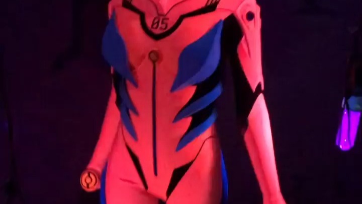 EVA Mashibo Tight Combat Suit Under Fluorescent Lights
