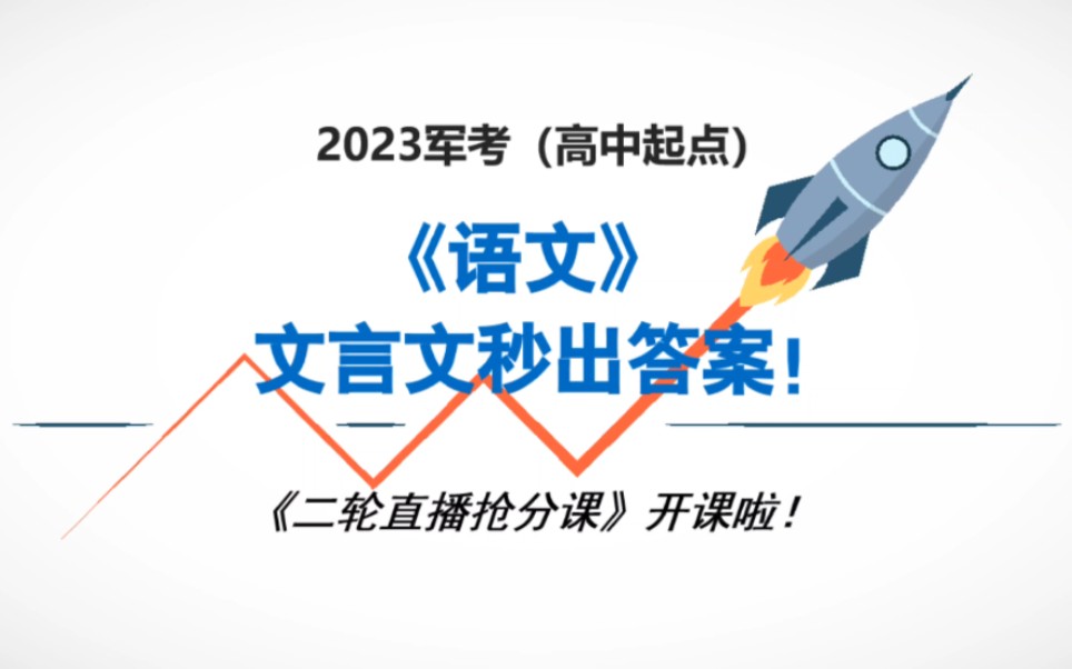 2023年军考《语文》文言文答题技巧！