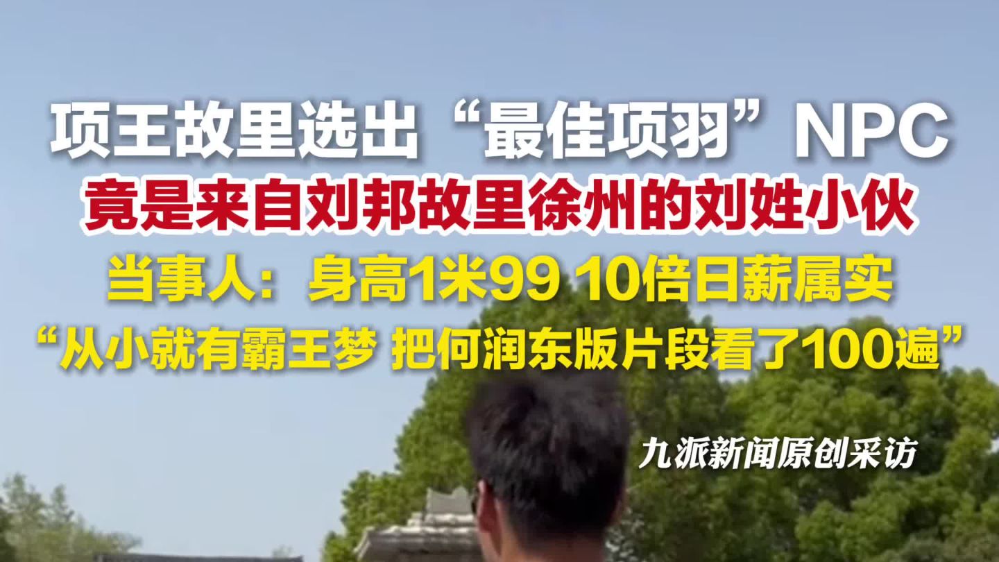 项王故里最佳项羽NPC身高1米99，还是来自刘邦故里徐州的刘姓小伙