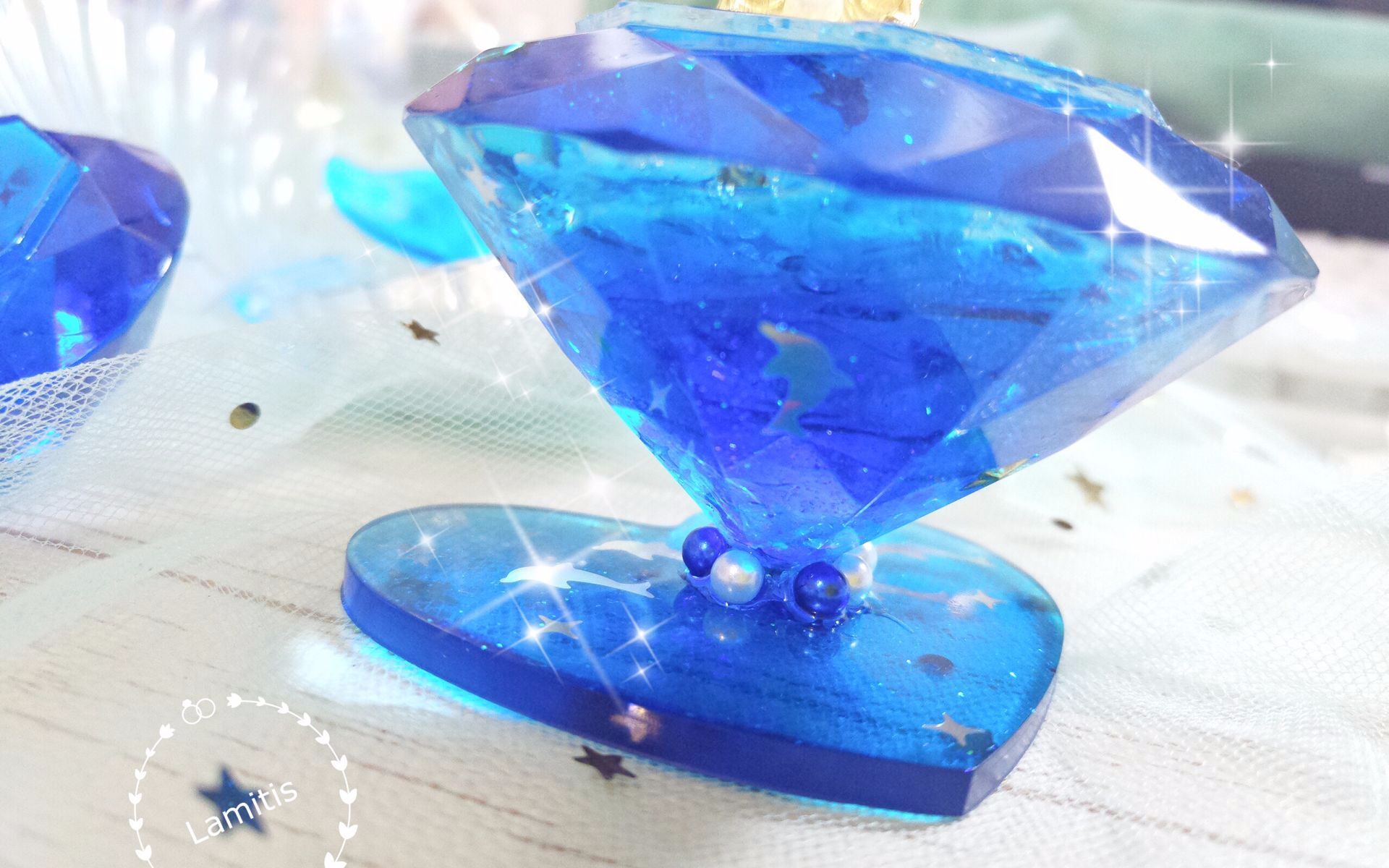 【滴胶【濑の手工】海豚湾钻石脱模