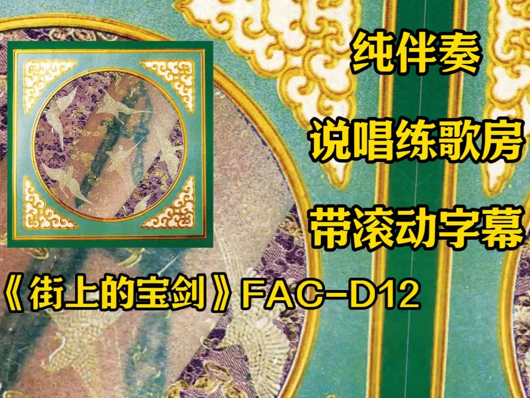 《街上的宝剑》FAC-D12 纯伴奏带字幕｜说唱练歌房