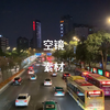 4K夜景城市人物人流行走穿梭车流交通街道夜市延时航拍短视频素材