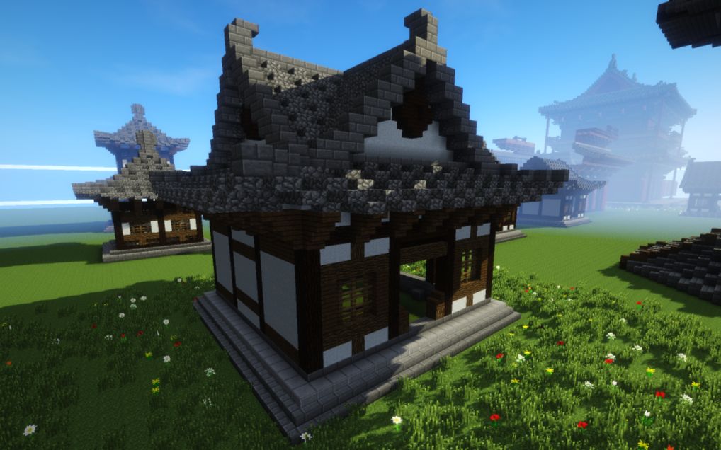 Minecraft 我的世界建筑教学 东亚风 中式 古建筑 十字歇山 哔哩哔哩 つロ干杯 Bilibili