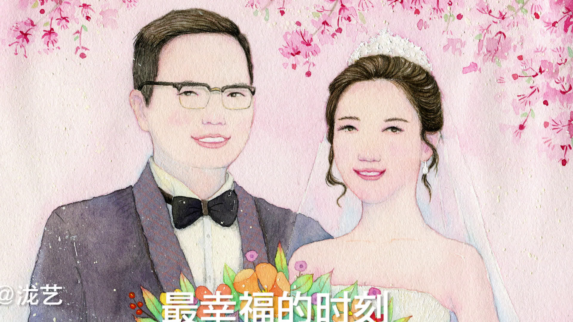 原创水彩人像插画_哔哩哔哩(゜-゜)つロ干杯~-bilibili