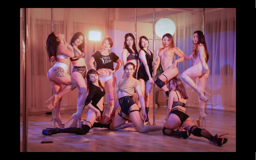 We're just girls who love to dance. We're students of Mr. Hainan.