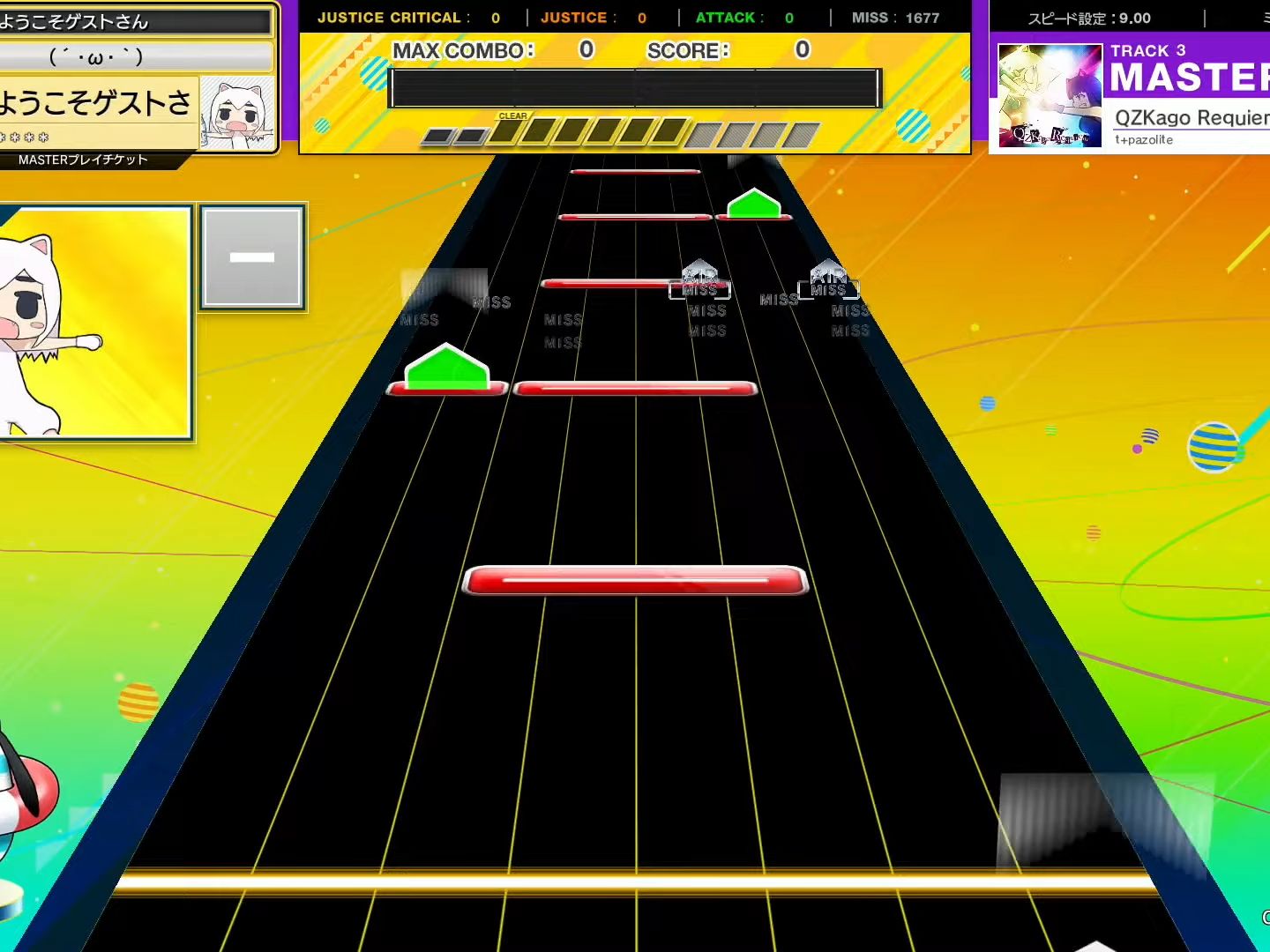 【CHUNITHM/中二节奏】谱面确认 QZKago Requiem [MASTER 15] (流速9.0)