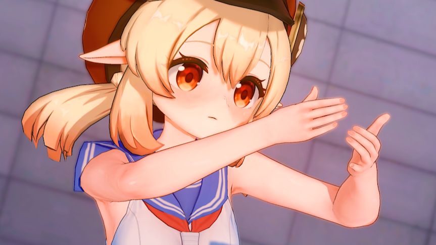 Kori is practicing milking cows~