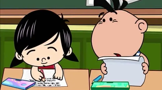 《老呆和小呆》小呆想作弊考100分,没想到偷鸡不成蚀把米