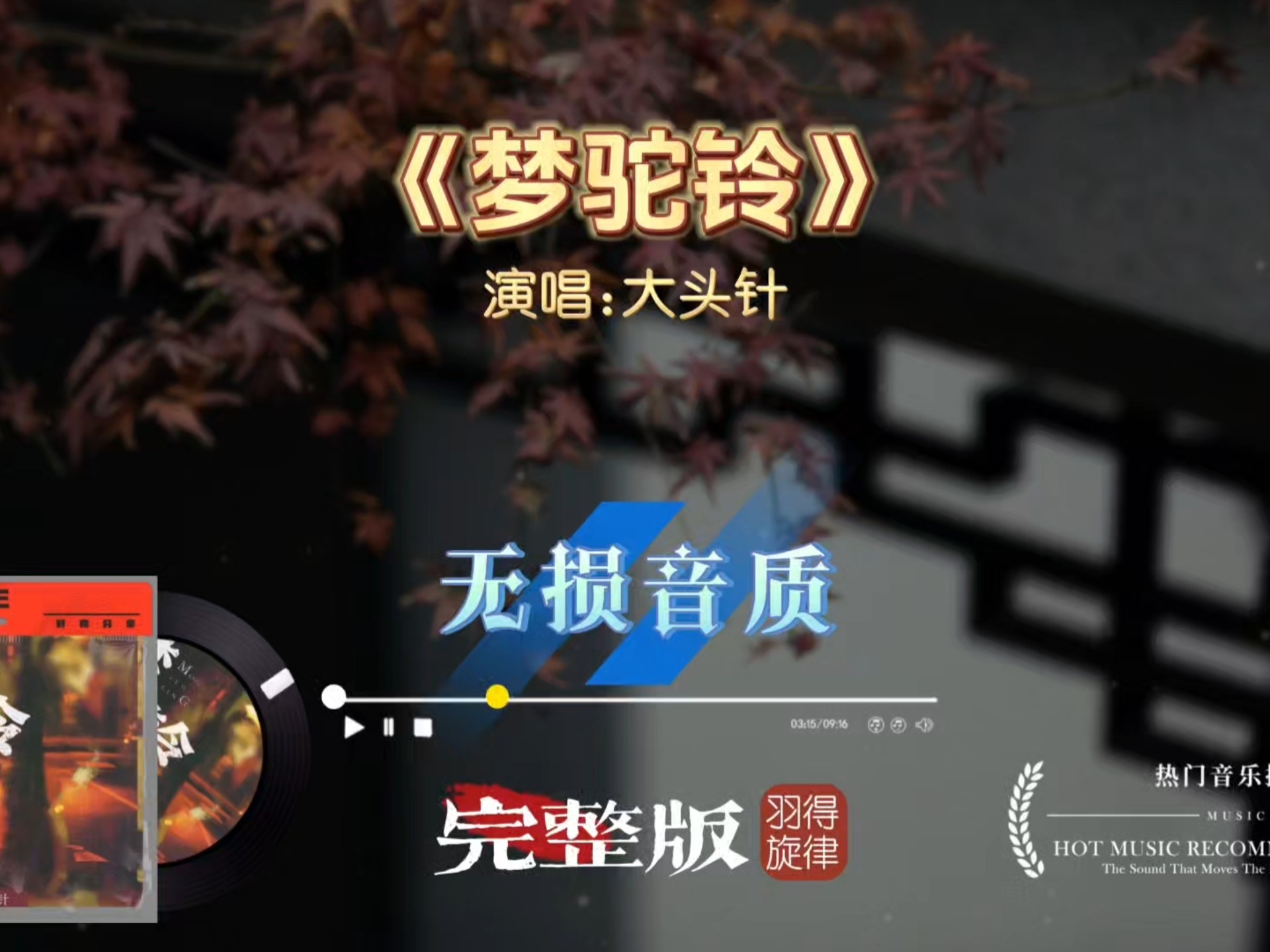 大头针歌曲《梦驼铃》完整版，非常有气势有韵味，听着既舒服又震撼