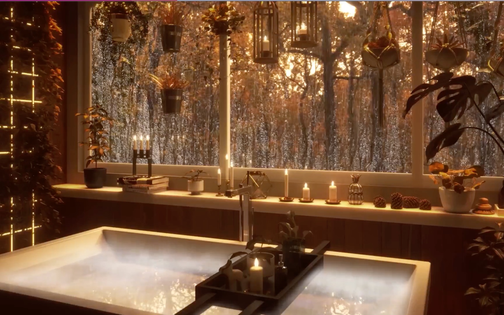 【白噪音】在温馨的浴室享受雨声（减压|助眠）给喜欢下雨天的你-水滴声/白噪音/舒缓解压助眠/睡不着的时候/卧室环境音/学习白噪音/冥想/睡一个好觉