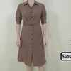 【服装教程】衬衫领腰节扭结连衣裙的打版制作