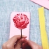【皱纹纸】康乃馨制作教程，皱纹纸制作康乃馨纸花