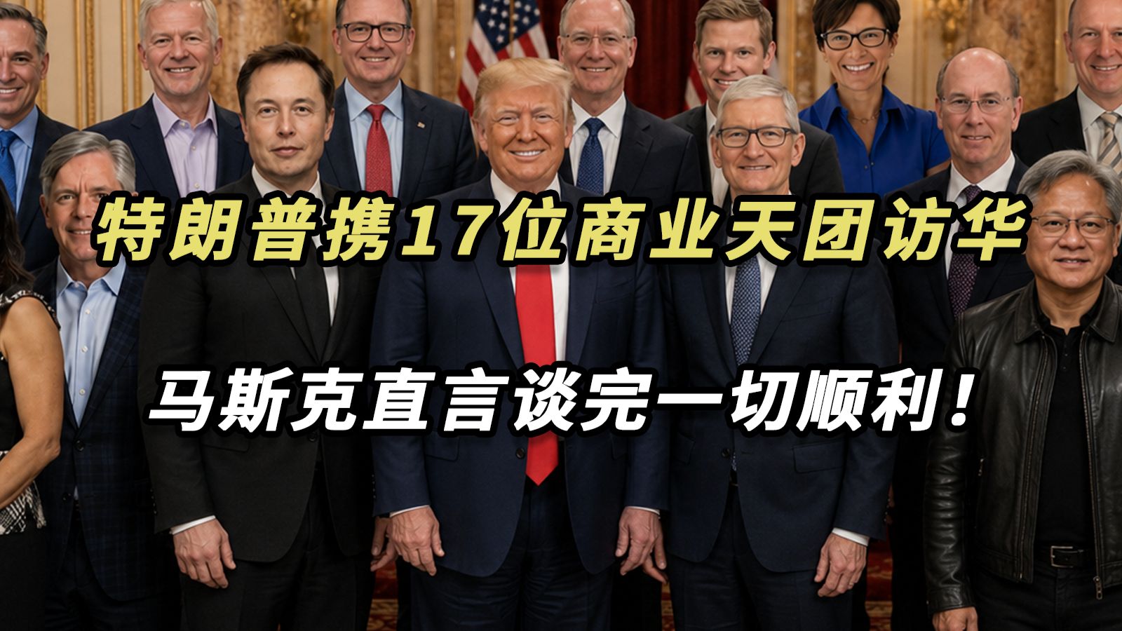 特朗普携17位商业天团访华：马斯克直言谈完一切顺利！
