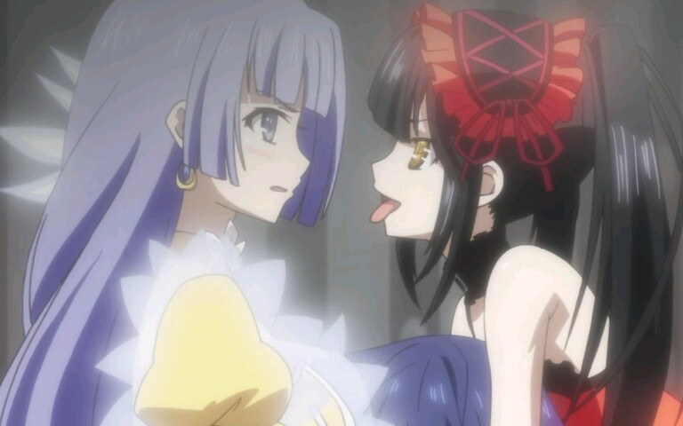 [约会大作战]狂三对美九吐舌头(*/ω*)