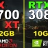 RX 6700XT 12G vs RTX 3080 10G  显卡对比（1440P分辨率测试，CPU为R7 5800X3