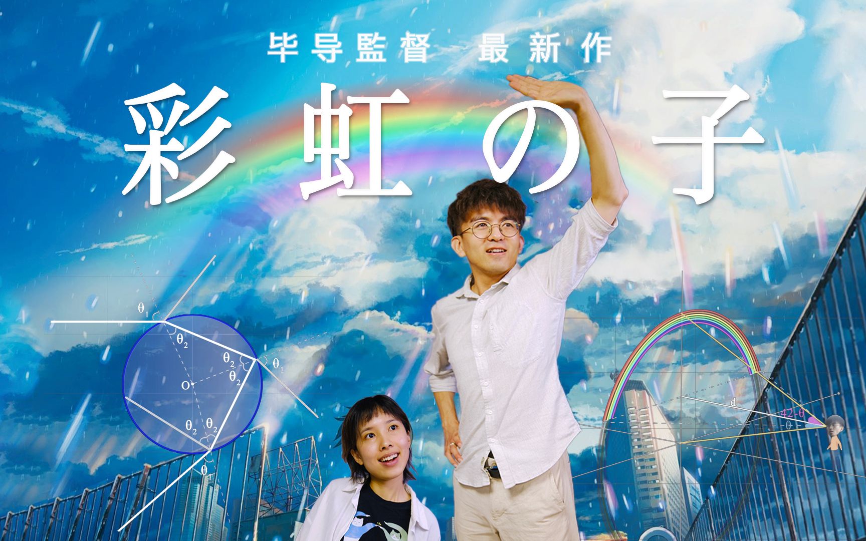 【毕导】手把手教你自制彩虹！天气之子告诉你彩虹的尽头有什么？