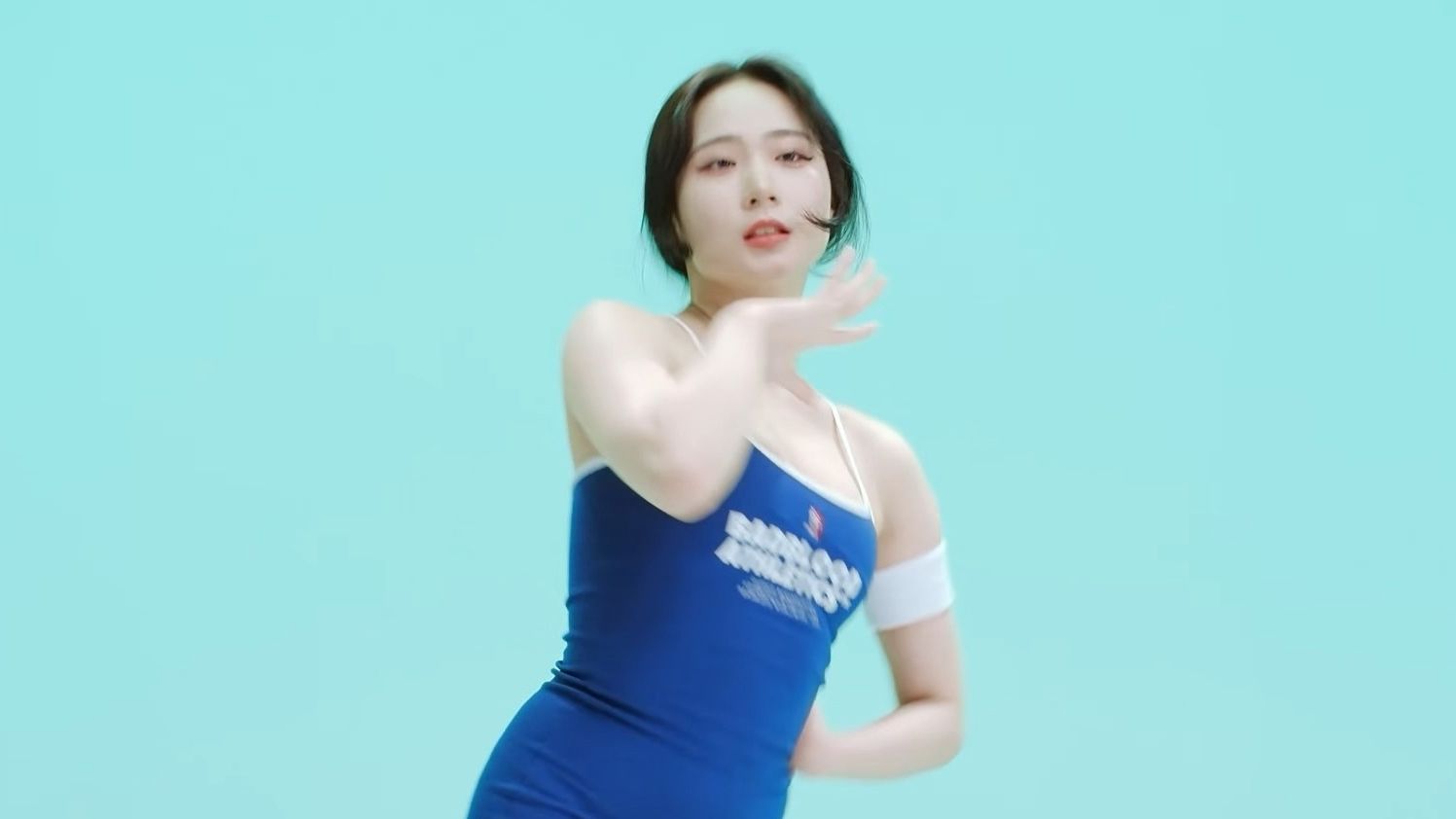 Jung In Short Hair Blue Dress