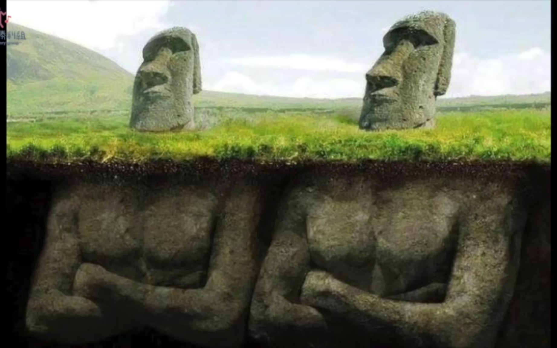 原来复活节岛的摩艾石像不只是颗头，它底下的身体连考古学家都看傻了眼！