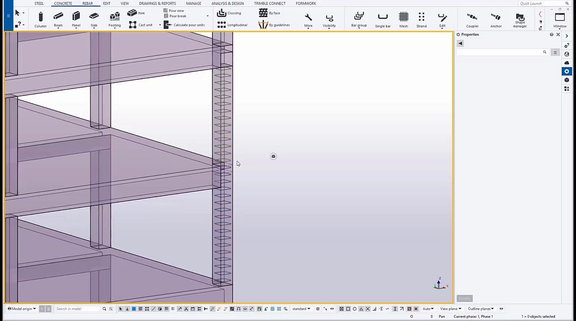 Rebar Elearning 8 | Tekla 2020给浇筑体配筋