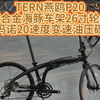 TERN燕鸥P20铝合金海豚车架26寸轮组禧玛诺20速度变速油压碟刹#折叠车 #骑帅不骑快 #自行车