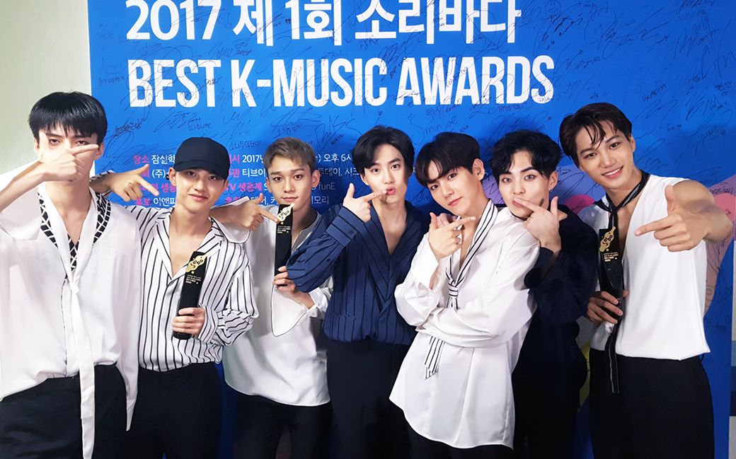 【exo/今年第一个颁奖】170920 soribada best k-music awards 完整